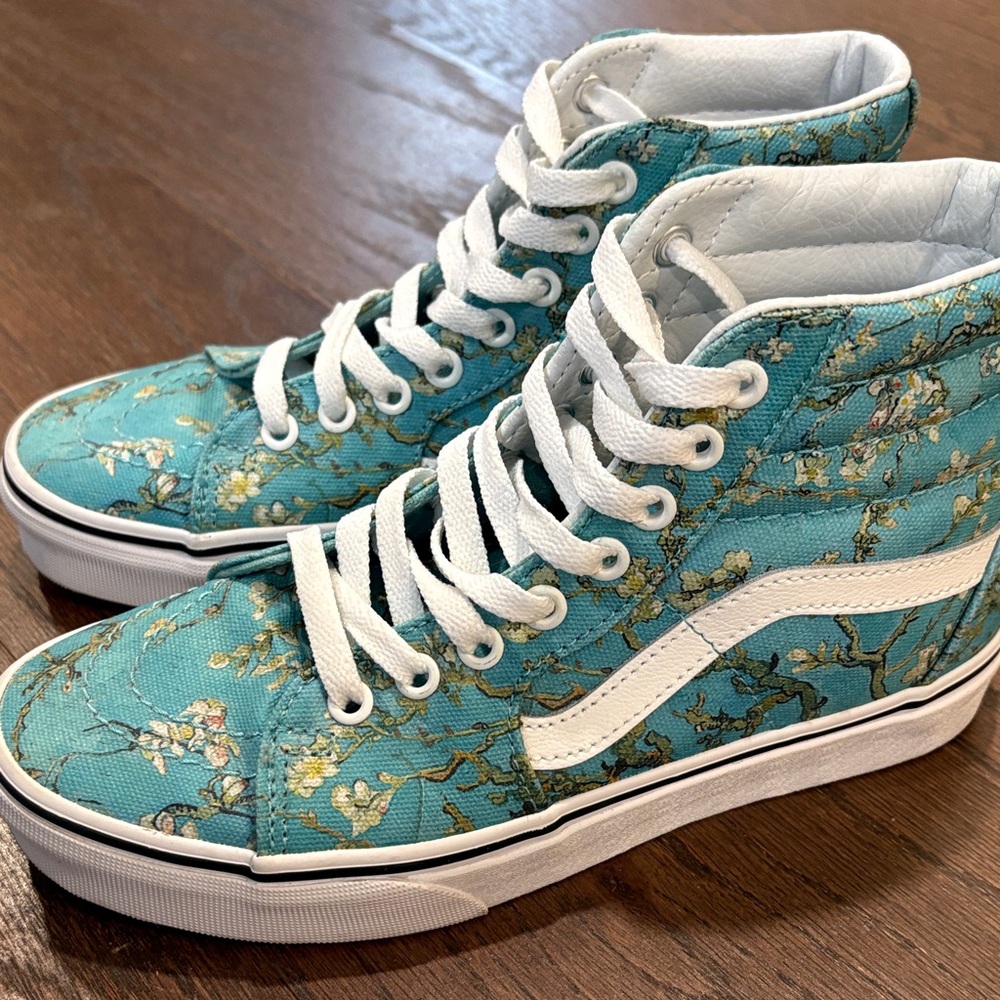 Vans Vincent Van Gogh Almond Blossom Sk-8 Hi Sneakers W 6.5 M 5 - Picture 3 of 5